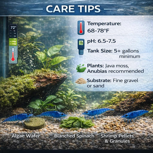 20 Blue Dream Supreme Gene Shrimps Live Freshwater Shrimp Aquarium Neocaridina, Live Arrival Guarantee