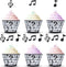 48 Pieces Music Note Cupcake Toppers and Wrappers, Musical Symbol Lace Cupcake Liners, Paper Baking Cup for Birthday