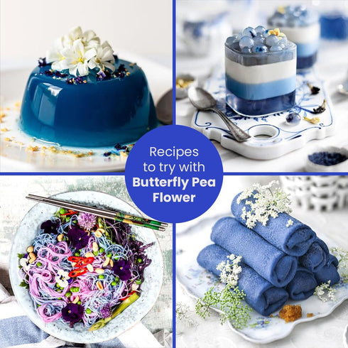 BLUE TEA - Butterfly Pea Flower Tea, 10 Tea Bags, Herbal, Caffeine Free, Plant Based, Super Anti-Oxidant