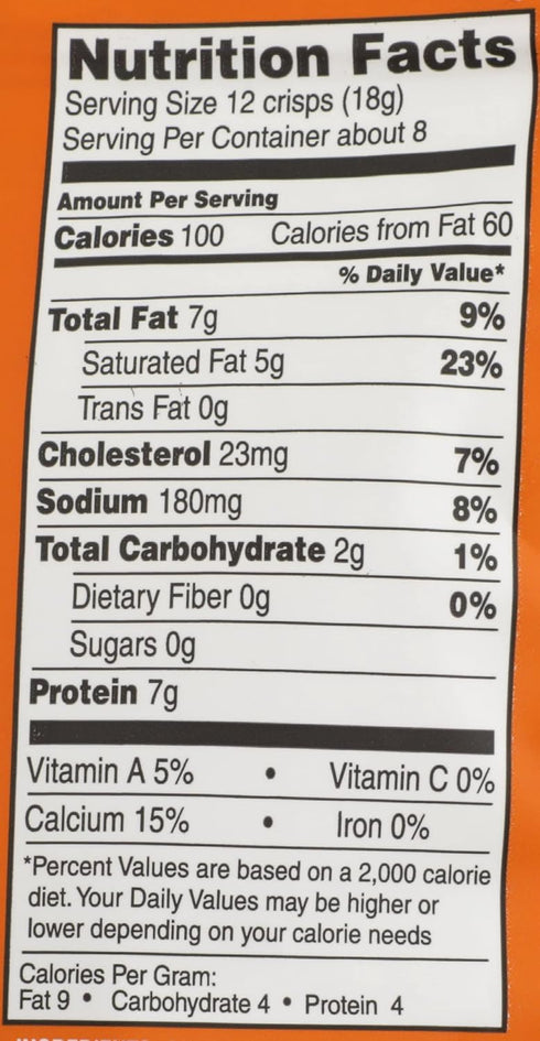Parmcrisps 5 , Crisp Cheddar Oven Baked Family Size, Ounce