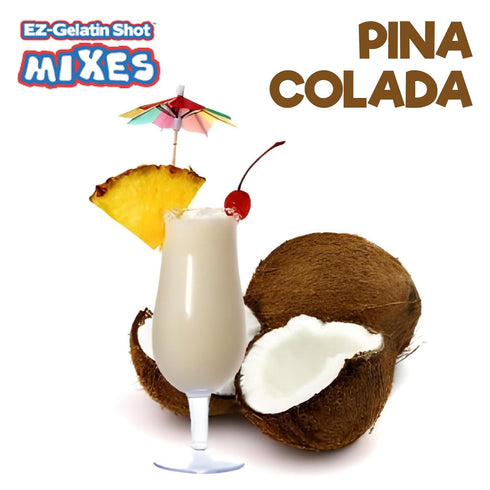 Pina Colada Jello Shot Mix, 6.78 oz - Premium Gluten-Free, Easy to Make for Adult New Year Party Supplies