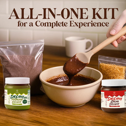 Set Ceres Gourmet Dubai Chocolate DIY Kit All-in-One Viral Dubai Brownie Creation with Browni Powder and Filling Fun