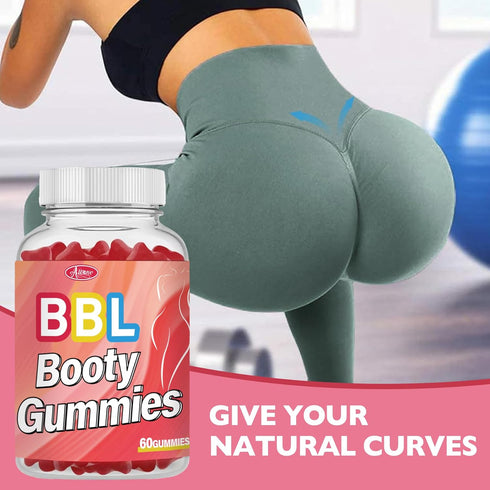 60 Counts Gummies Gummy BBL for Bigger Butt Growth and Hips, Herbal Extracts for Women Booty Natural Curvy Body