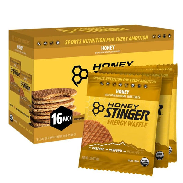Honey Stinger Organic Honey Waffle, Energy Stroopwafel, Sports Nutrition, Box of 16 Waffles, 16.96 Ounce