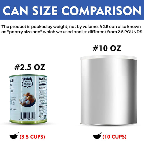 #2.5 (8 oz) 18 Powdered Whole Eggs for Cooking & Baking | Long-Lasting Pantry Staple for Camping, Hiking & Emergency