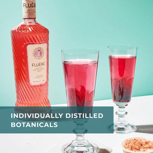 FLURE Raspberry Pink Gin Alternative - Premium Non-Alcoholic Spirit