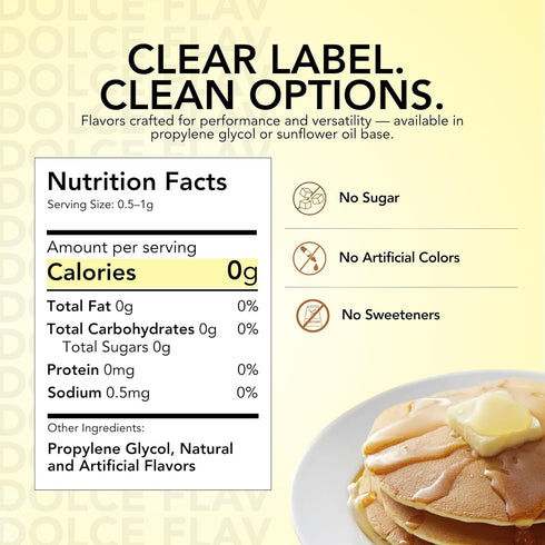 8 Dolce Flav Butter Extract Ounce Water-Soluble Kosher, Sugar-Free, Concentrated Imitation Butter Flavor for Baking