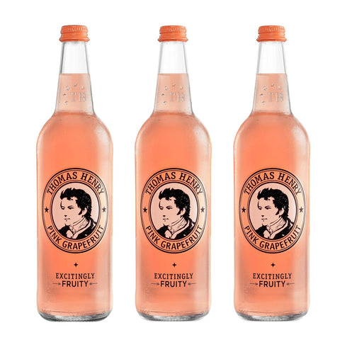Thomas Henry Pink Grapefruit Soda, Premium Cocktail Mixer for Palomas & Cocktails,