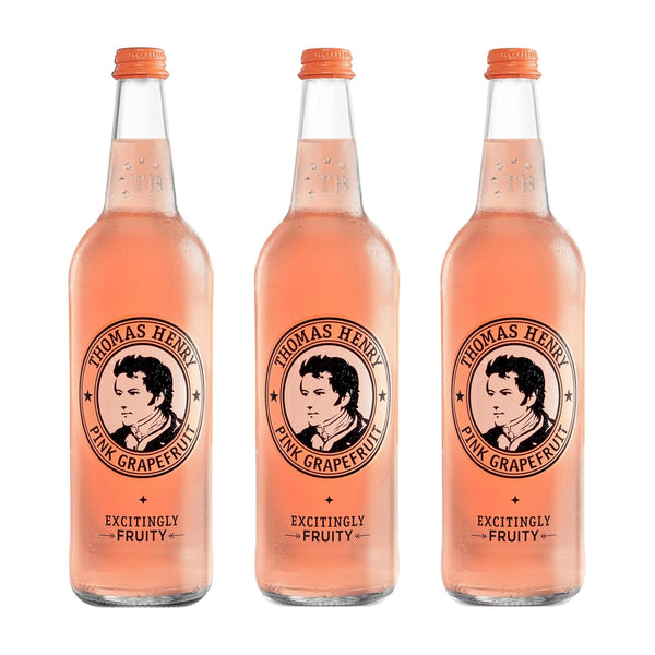 Thomas Henry Pink Grapefruit Soda, Premium Cocktail Mixer for Palomas & Cocktails,