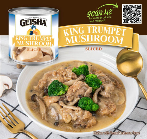 4OZ. (Pack 12), 25 GEISHA King Trumpet Mushroom of King Trumpet | Halal Certified NON-GMO Gluten FreeGood Source