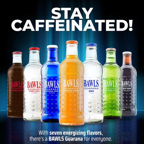 Bawls 10oz 12 Pack Guarana Mandarin Orange, Guarana Drink, Guarana Soda, Guarana Fueled Soda for Energy, High Energy