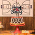 Basketball Happy 13th Birthday Cake Topper, 13 Years Old Basketball Player Scene Decoration for Boys Kids Party Supplies