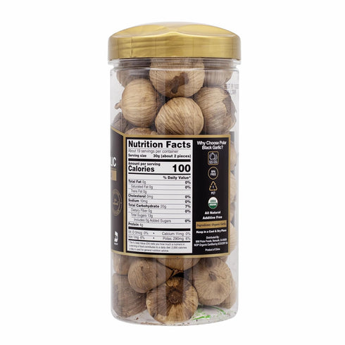 20 oz (Pack 1), Bulbs, MW Polar USDA Organic Black Garlic of Whole Easy Peel, All Natural, Chemical Free, Kosher