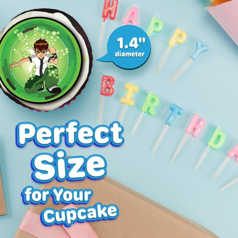 30 x Edible Cupcake Toppers – Galactic Hero Design of Edible Cake Decorations, Uncut Edible on Wafer Sheet