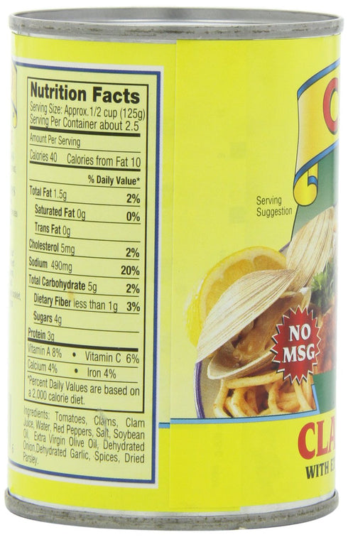 Cento 10.5 (Pack 12) Red Clam Sauce, Ounce Cans