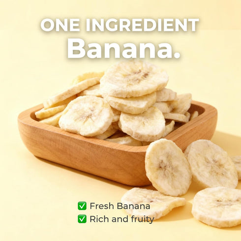 DYBOEDYO 8.81 Oz Freeze-Dried Banana Slices, | Crispy,Freeze-Dried Fruit Snack | Resealable Jar for Pantry Storage |