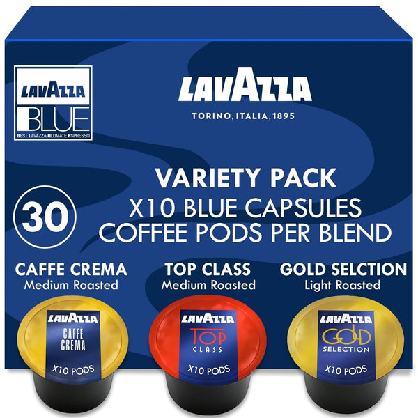 Lavazza Blue Coffee Pods Variety Pack 30 Count Includes Top Class, Gold
