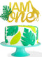 I AM ONE Birthday Cake Topper, Real Wild Child First Birthday Jungle Safari Animals Decor