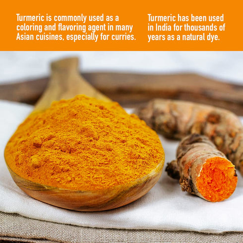 5 lb (80 oz) 1977 HQOExpress Bulk Organic Ground Turmeric Powder Value Bag USDA Organic | Non-GMO | Kosher |