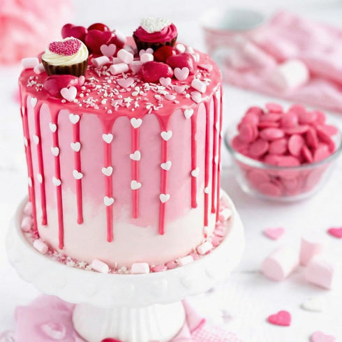 12 oz Pink Candy Wafer Chocolate Melts - Candy Melting Wafers for Baking, Decorating, Dipping, Drizzling & Desserts