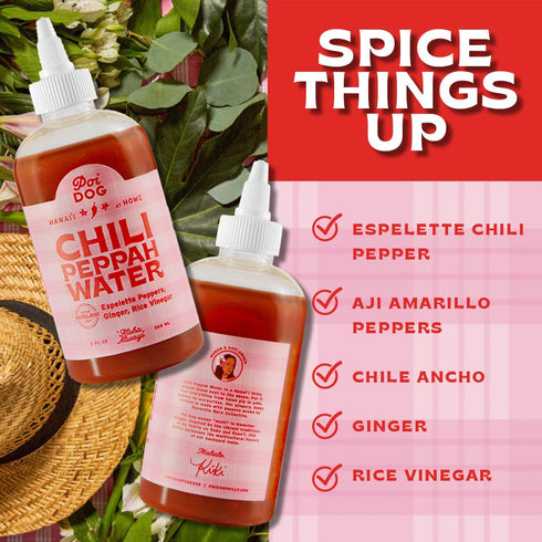 9 Oz Poi Dog - Chili Peppah Water - Noelani Batch w/Espelette Peppers, Ginger, Rice Vinegar & Sea Salt - Mild Hawaiian