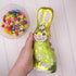 3.5 Hollow Chocolate Easter Bunny, Wrapped Figure with Festive Foil, Spring Basket Stuffer, Holiday Party Favor