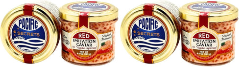 Pacific Secrets Red Vegan Caviar in Vegan Spread | Seafood Flavor |