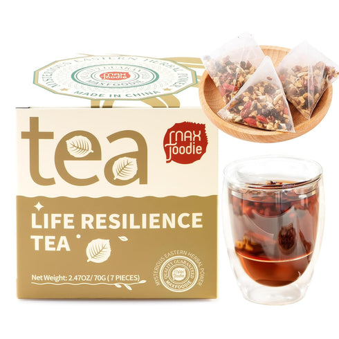 MAX FOODIE Life Resilience Tea, Rose Black Goji Berry Blend, 7 Count