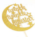 Gold Glitter Twinkle Twinkle Little Star Cake Topper for Baby Shower, Gender Reveal, Birthday Party Decorations
