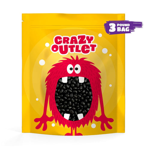 3 Pack Black Licorice Jelly Beans - Pound - Old Fashioned Candy - Bulk Jelly Beans for Retro Buffets, Gift Baskets