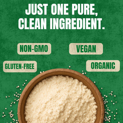 Greenfit 2lb Premium Organic White Quinoa Flour | Gluten Free, Non-GMO, Vegan | All-Purpose Flour Alternative | High