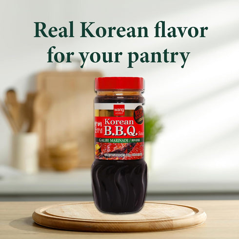Galbi Kalbi 16.93 oz Wang Marinade - Korean BBQ Sauce for Beef Short Ribs, Sweet & Smoky Marinade, Authentic Korean Rib