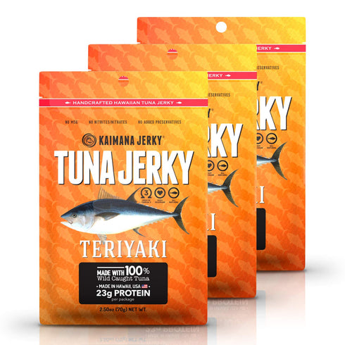 Kaimana Wild-Caught Ahi Tuna Jerky - Teriyaki | Rich in Omega-3s &