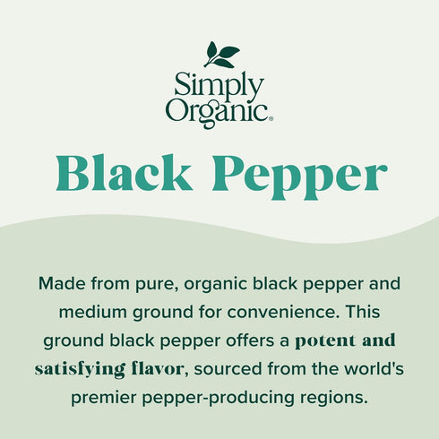 Simply Organic Black Pepper - 4 Oz