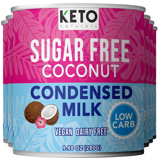 Keto Sugar Free Condensed Milk (6 Packs) Vegan Coconut Condensed Milk -