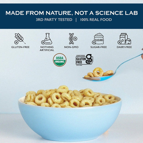 100% 3-Pack Lovebird Organic Cereal That Actually Tastes Good - Real Food & Healthy Gluten Free Cereal, No Refined