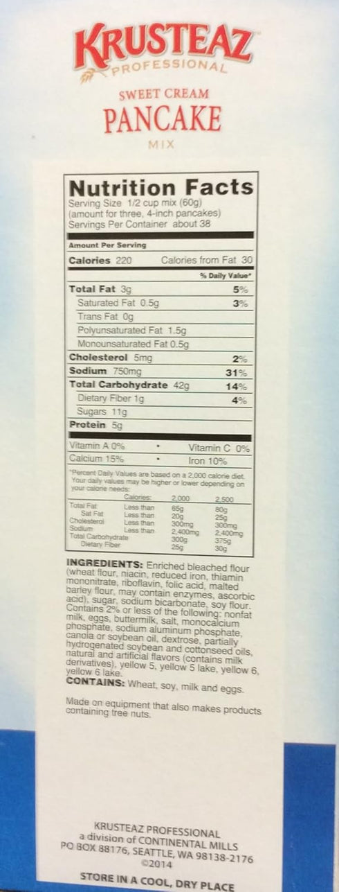 5lbs. (2-Pack) Krusteaz SWEET CREAM PANCAKE Mix Restaurant Quality