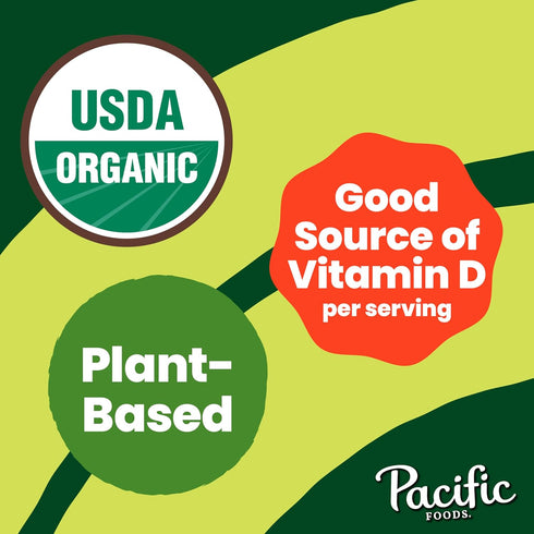 32 oz (Pack 6) Pacific Foods Organic Unsweetened Coconut Milk, Plant Based Milk, Carton
