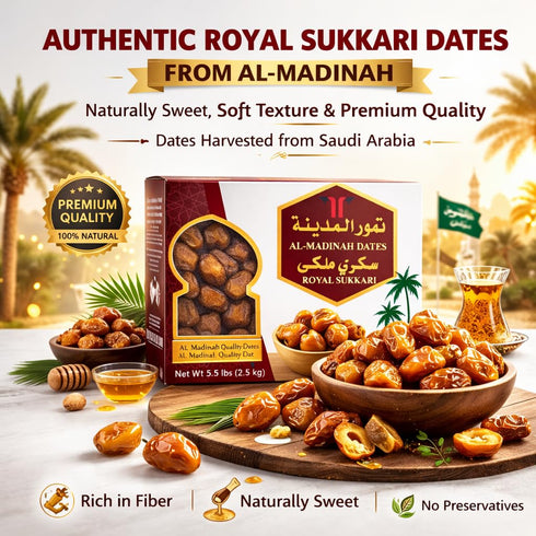 iron shield 2.5 (5.5 Al-Madinah Royal Sukkari Dates Premium Saudi Dates, Naturally Sweet Whole Dates, kg ib) Family
