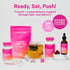 Pink Stork Labor Prep Tea, Organic Red Raspberry Leaf with Chamomile and Rosehip, 15 Sachets - Caffeine-Free
