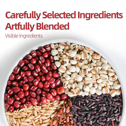 5-Grain 1000g, Red Beans Job's Tears Porridge Mix, Chinese Congee Blend with Coix Seeds, Red Rice, Oat Groats and Black