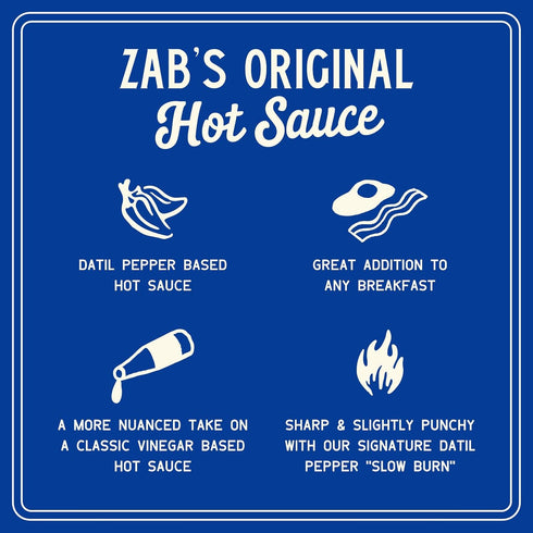 (6oz, 1 Pack), Zab's Original Recipe Craft Hot Sauce Naturally Sweet Heat & Signature Slow Burn from Datil Peppers