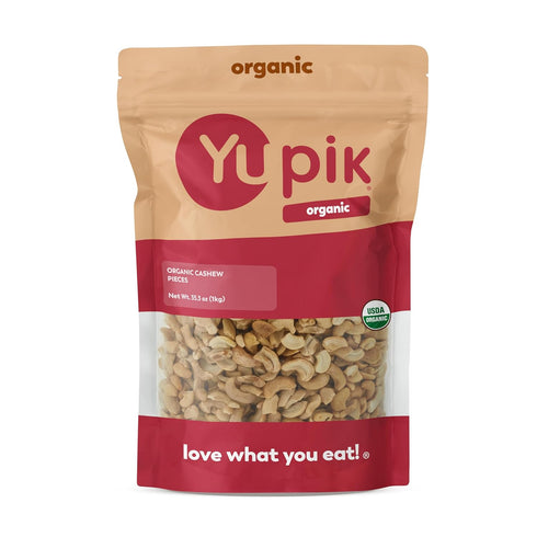 Yupik Organic Raw Cashew Pieces, 2.2 lb (35.2 oz), Gluten-Free, Kosher, Non-GMO,