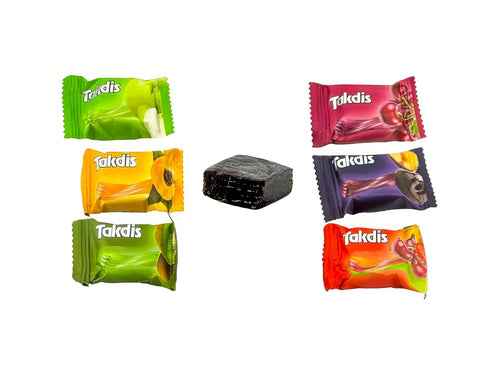 TAKAM 2 lbs Mini Fruit Bars, Individually Wrapped, Mixed Flavors Lavashak Bites, Sweet & Sour All Natural