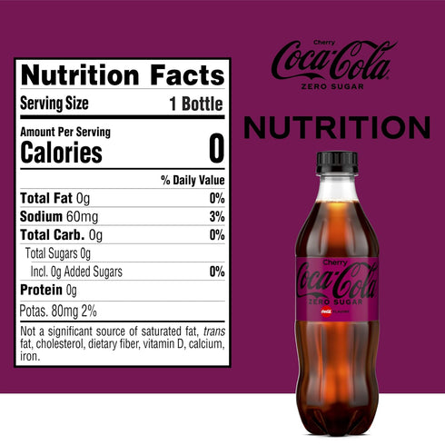 6pk 500ml Pack 3 Coca-Cola Cherry Zero Sugar | | PET |