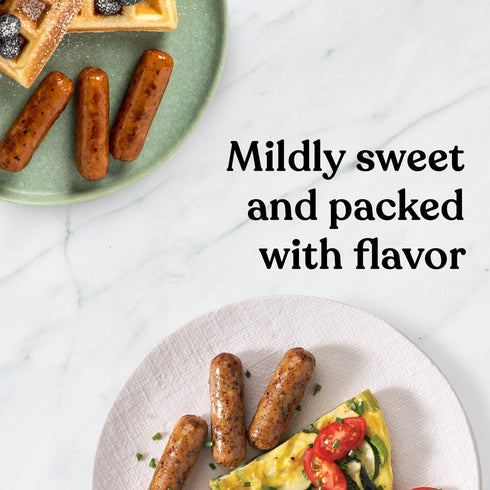 9g 9 oz Amylu Foods Organic Harvest Apple Breakfast Sausages, Natural Ingredients, of Protein, Chicken Raised with No