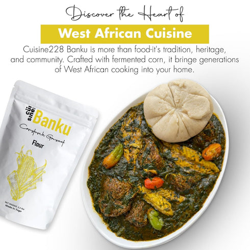 Cuisine228 400g Banku, Fermented corn flour | Made in Togo (Banku)