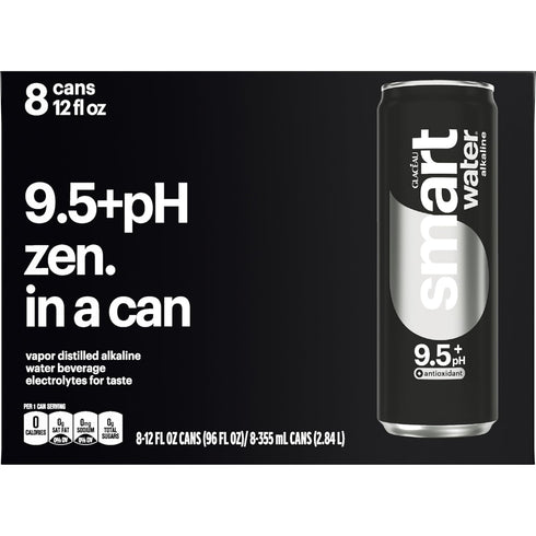 12oz 8pk Smartwater Alkaline + Antioxidant Aluminum Can
