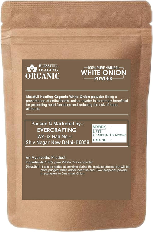 Blessfull Healing 100% 100 3.52 oz Organic Pure Natural White Onion Powder | Gram /