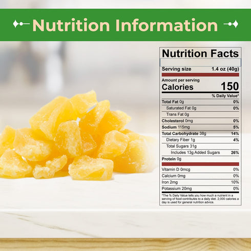 Free.3 (LB) Sincerely Nuts - Dried Pineapple Chunks | Healthy Dehydrated Fruit Snack | Sweet Candied Chewy Tropical